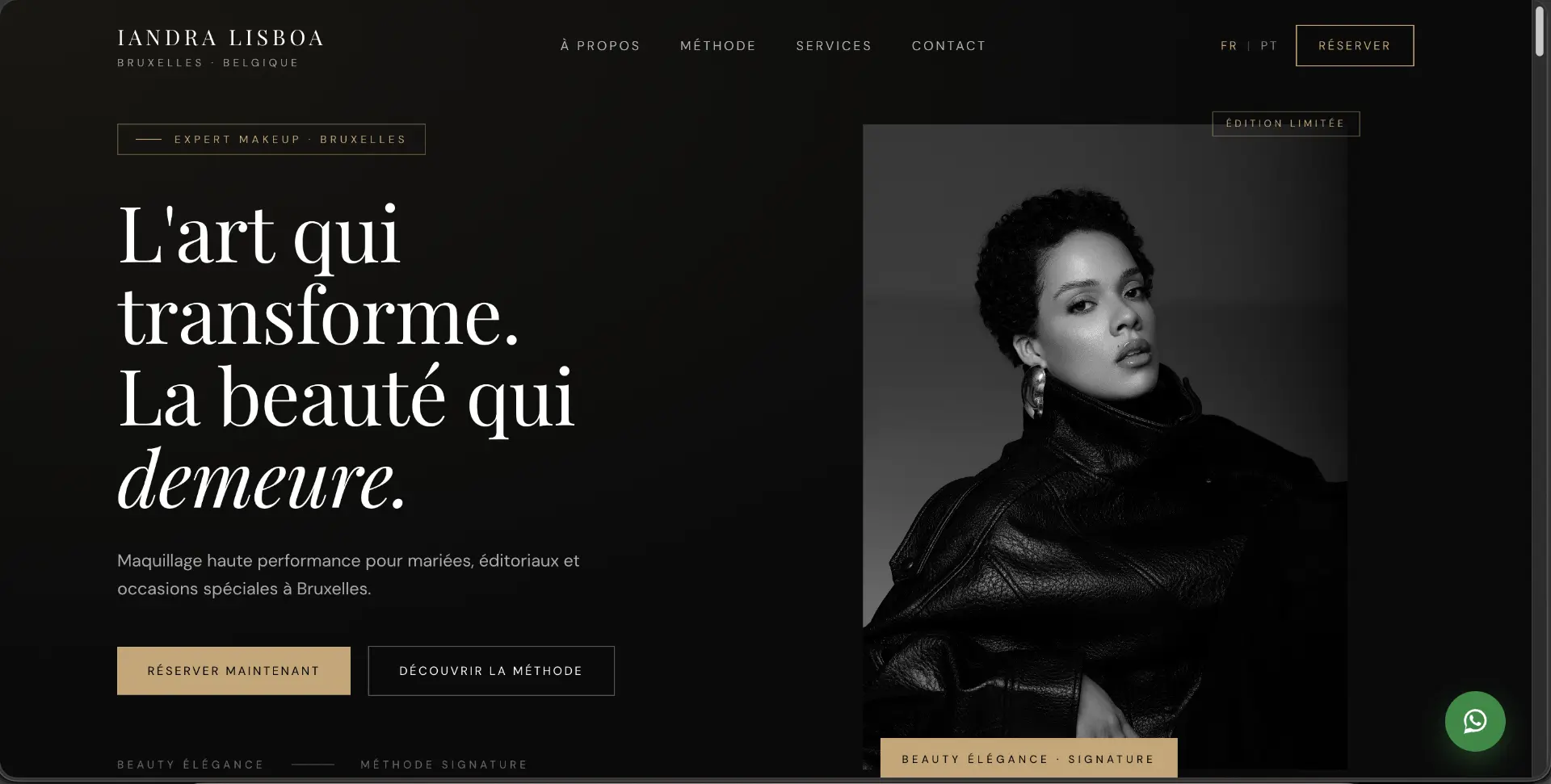 Print do site Iandra Lisboa